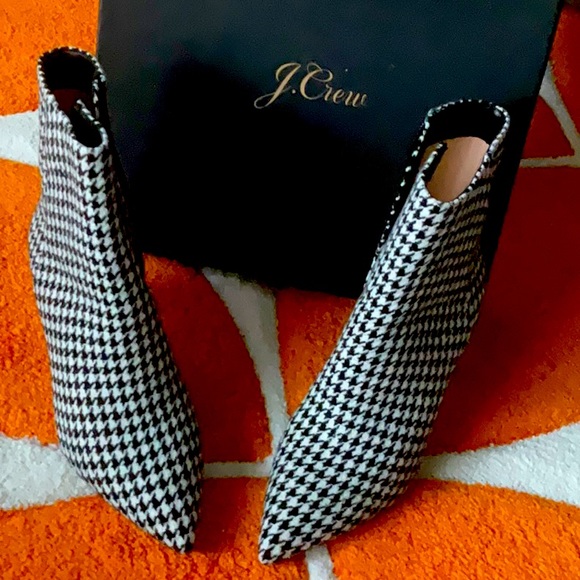J. Crew Shoes - Brand new J.Crew Houndstooth Ankle Boots